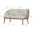 Harper Outdoor 4-Piece Acacia Wood Conversation Set With Cushions & Slatted Top