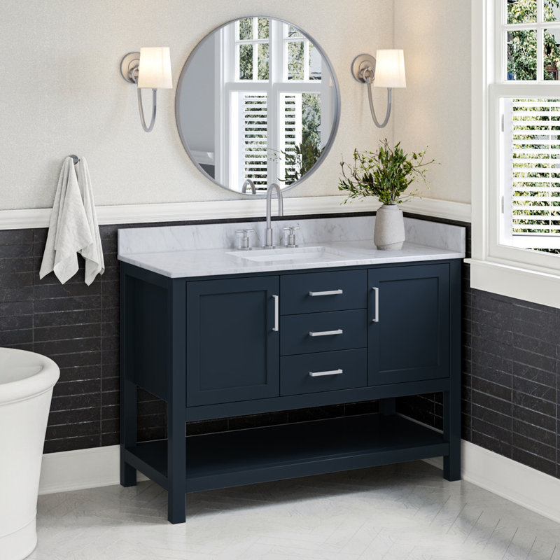 Bayhill 49'' W Single Vanity, Midnight Blue