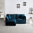 L-Shaped Two-Seater Sofa With Ottoman