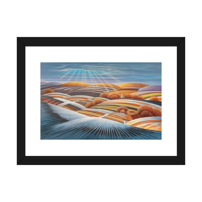 " To The Home Nests " by Oleg Shupliak, 24" H x 32" W x 1" D, Black Framed Fine Art Paper