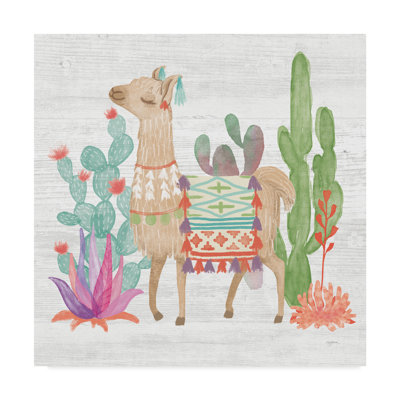 Tomy 'Lovely Llamas IV' Canvas Art