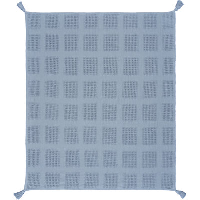 Waffle Weave Solid Cotton Throw Blanket