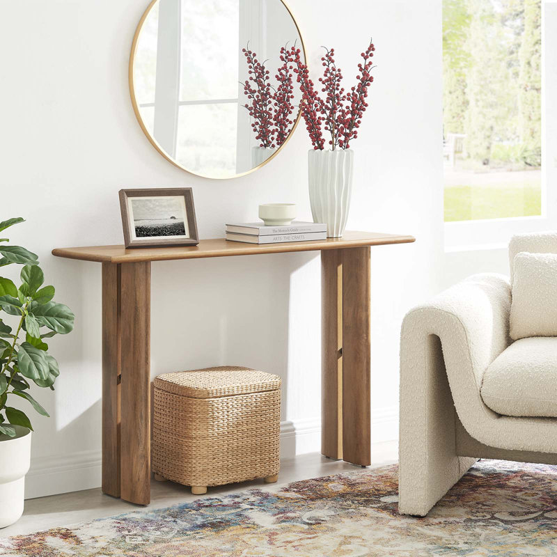 Modway Amistad Wood Console Table, Walnut