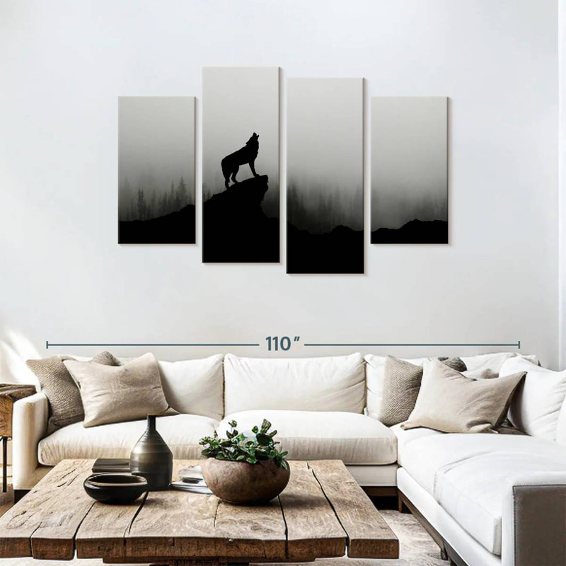 Wolf Silhouette, 48" H x 75" W