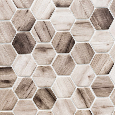 Recycled 1.88" x 1.88" Glass Honeycomb Mosaic Wall  Tile