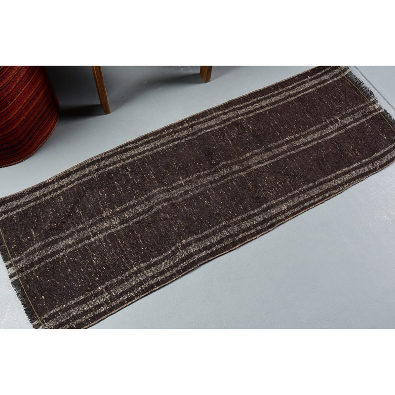 Petit tapis 1,6 x 4,4 pi, tapis rétro, tapis de chambre noir, tapis turc, kilim, tapis frais