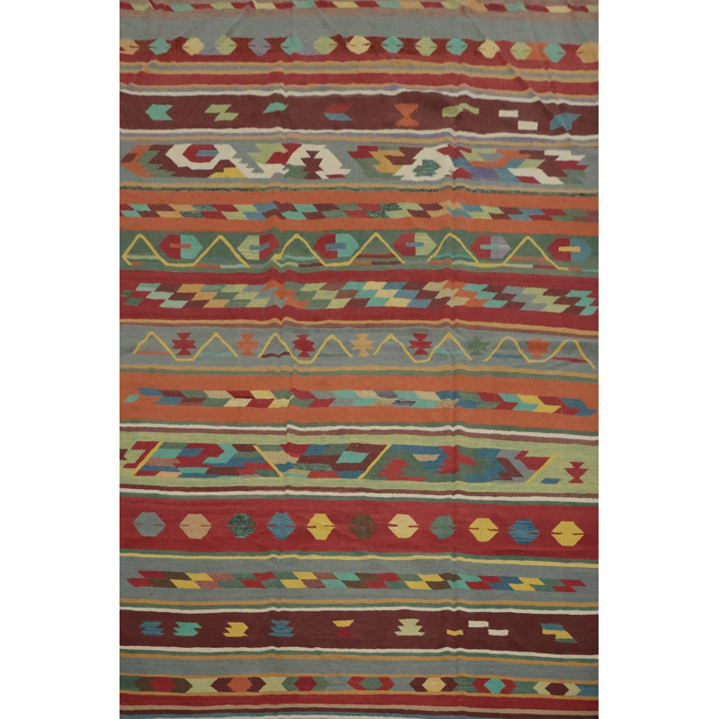 Tapis coloré kilim 10 pi x 13 pi