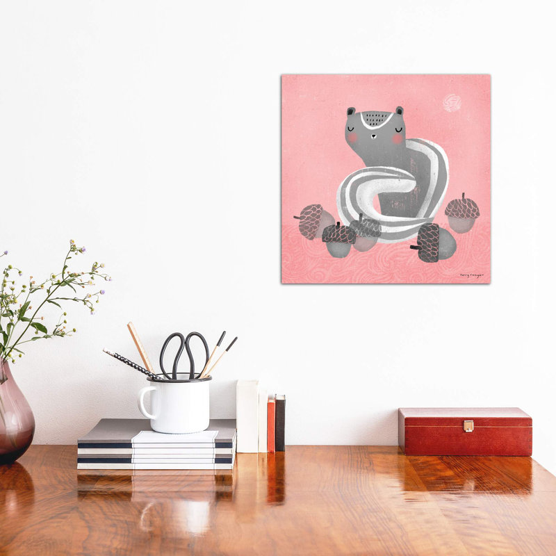 «Chipmunk Dream» par Terry Runyan - impression, Toile tendue, Pas de tapis, H 12 po x l 12 po x P 1,5 po
