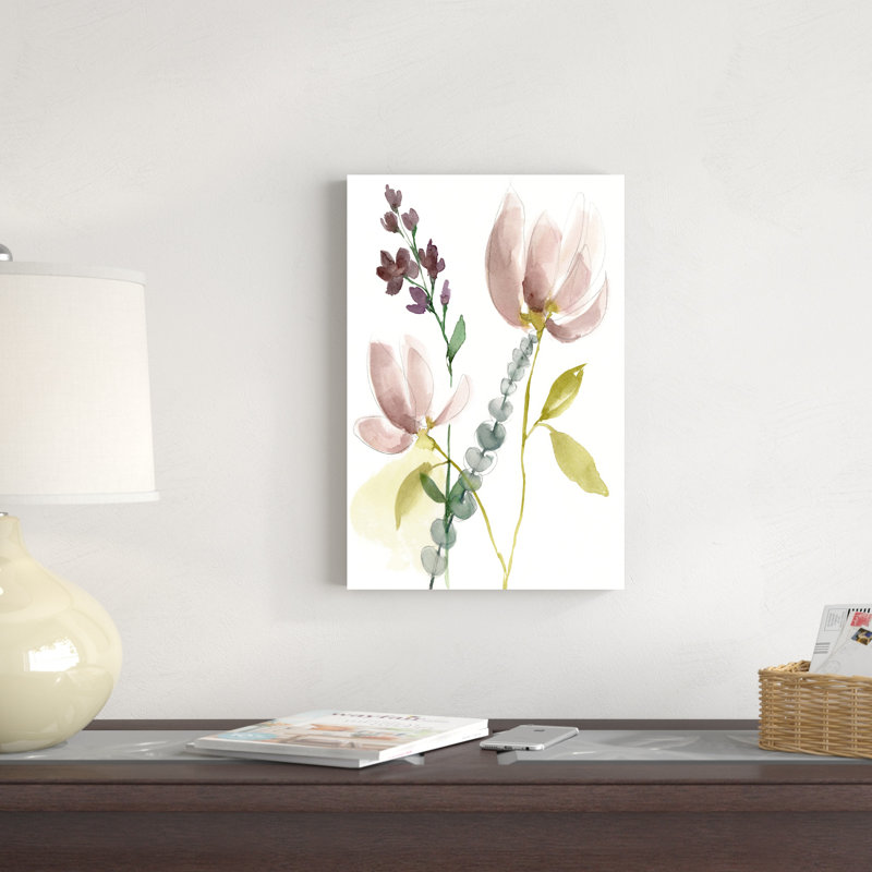 Composition de fleurs pastel I, H 18 po x l 12 po x P 1 po