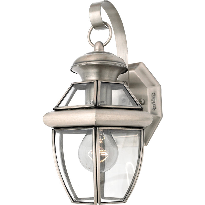 Lanterne murale d'extérieur biseautée Newbury, Étain, H 11,5 po x l 7 po x P 6,75 po