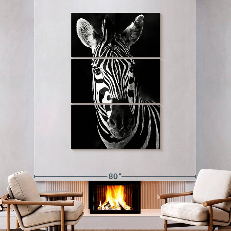 Brampt Serious Zebra, 74" H x 48" W