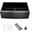 Gunmetal Black Sink 33", Stainless Steel 16 Gauge, With Freezing Heat And Trace Properties 33" Kitchen Sink, Soundproof Pads Quick Drainage System