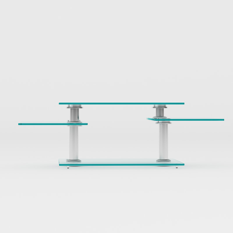 Endeavor Contemporary Multi-Top Motion Glass Cocktail Table