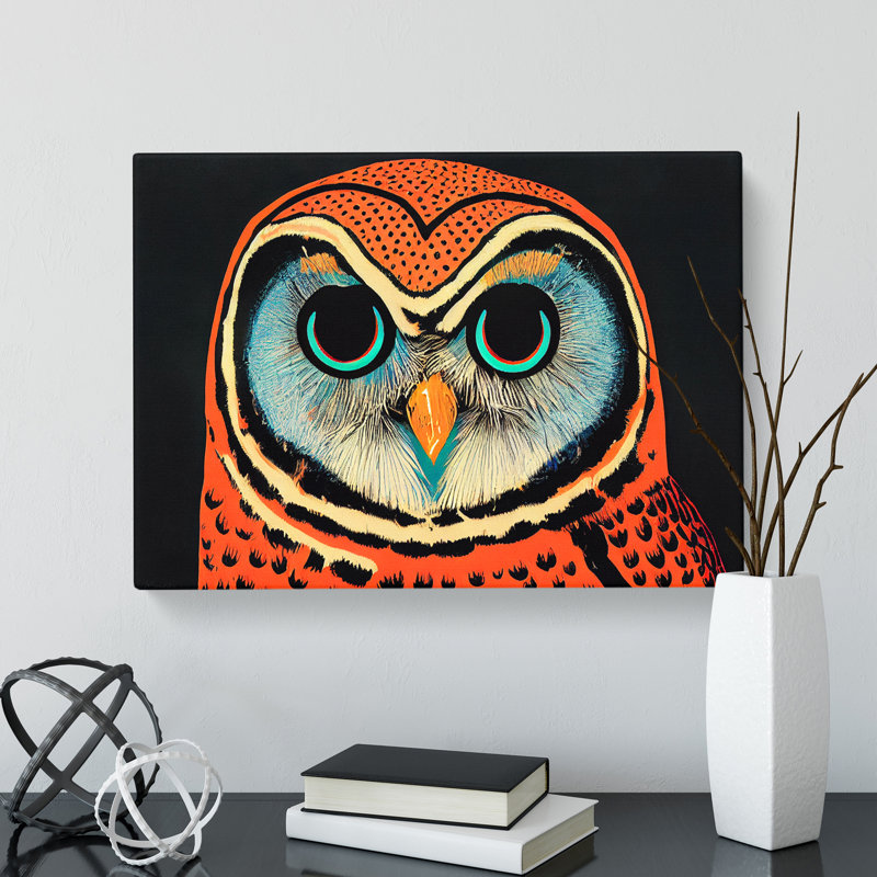 Great Owl - Wrapped Canvas, 50cm H x 76cm W x 3cm D