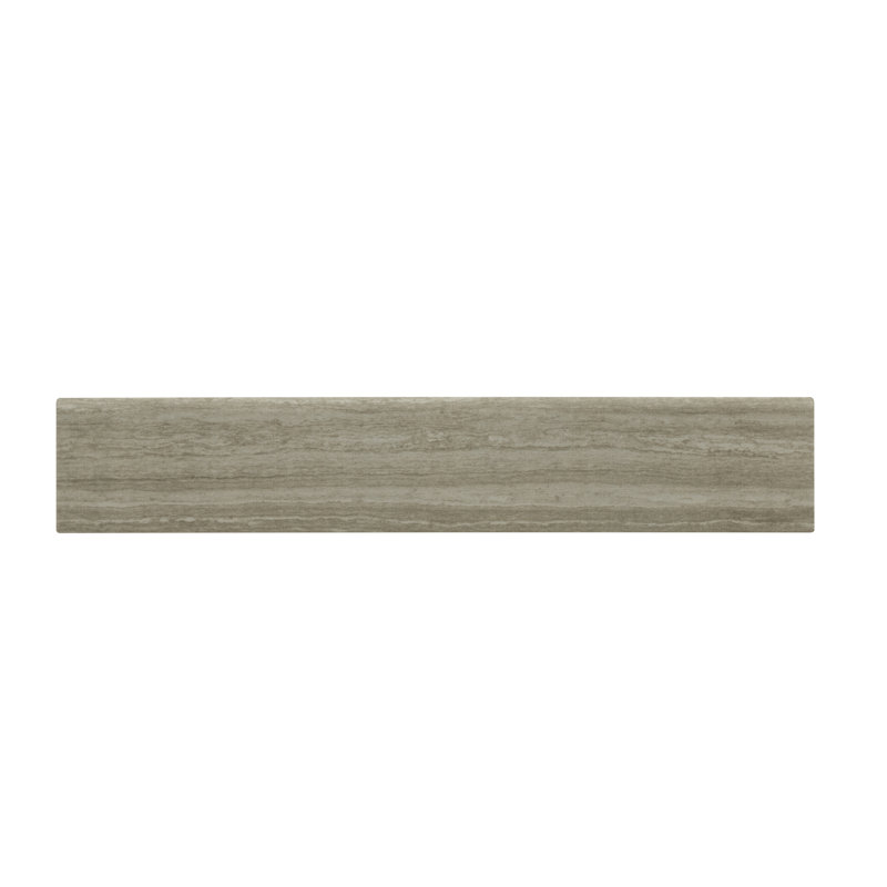 Charisma 18'' L x 3'' W Porcelain Bullnose Tile Trim, Charisma Silver