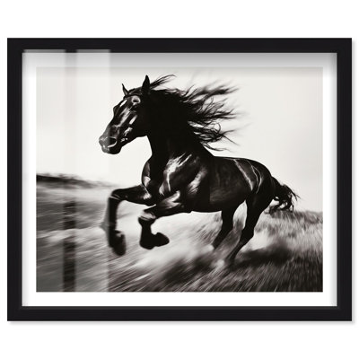 Galloping II Western Wall Decor Shadowbox Print by Notoriart