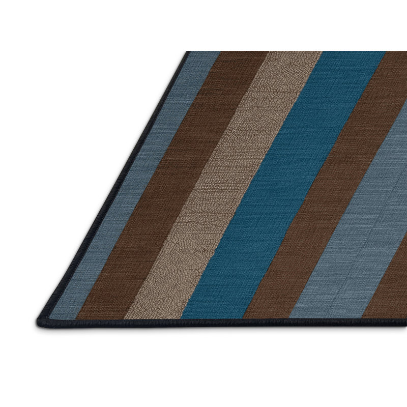 Tapis damier noir lavable à la machine, Carré 7 pi