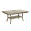 Table de salle à manger avec plateau en bois d'hévéa et plateau en verre