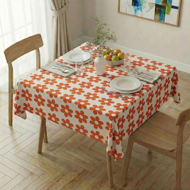 Nappe élégante (55 x 55 pouces), 65% coton / 35% polyester, facile à nettoyer, lavable à la machine à 86 ° F, va au sèche-linge, repassable | Parfait pour la table à manger et les occasions spéciales, design durable et élégant