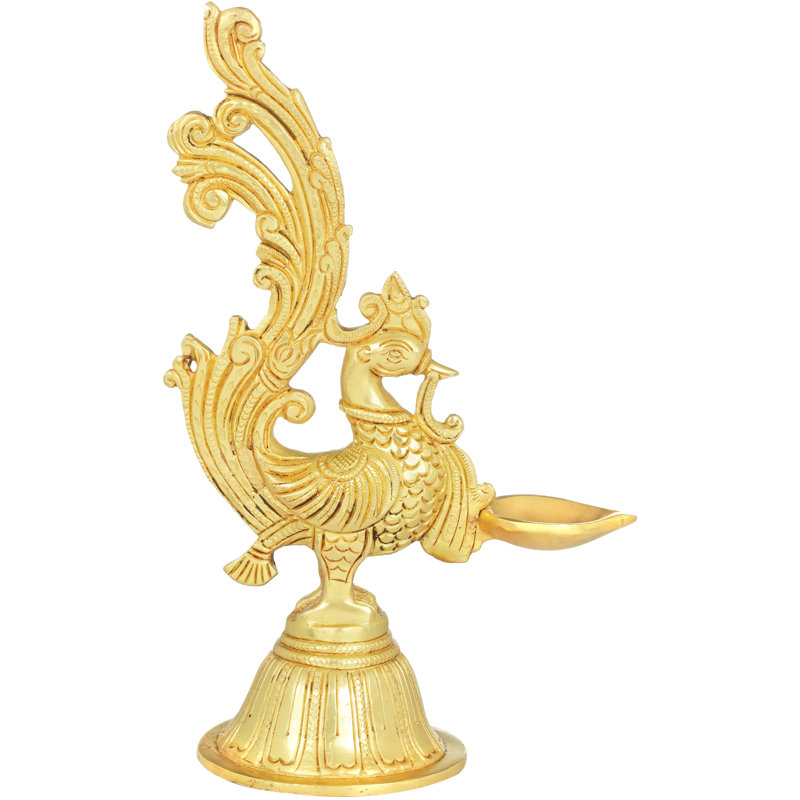 9.7'' H Brass Tabletop Tealight Holder