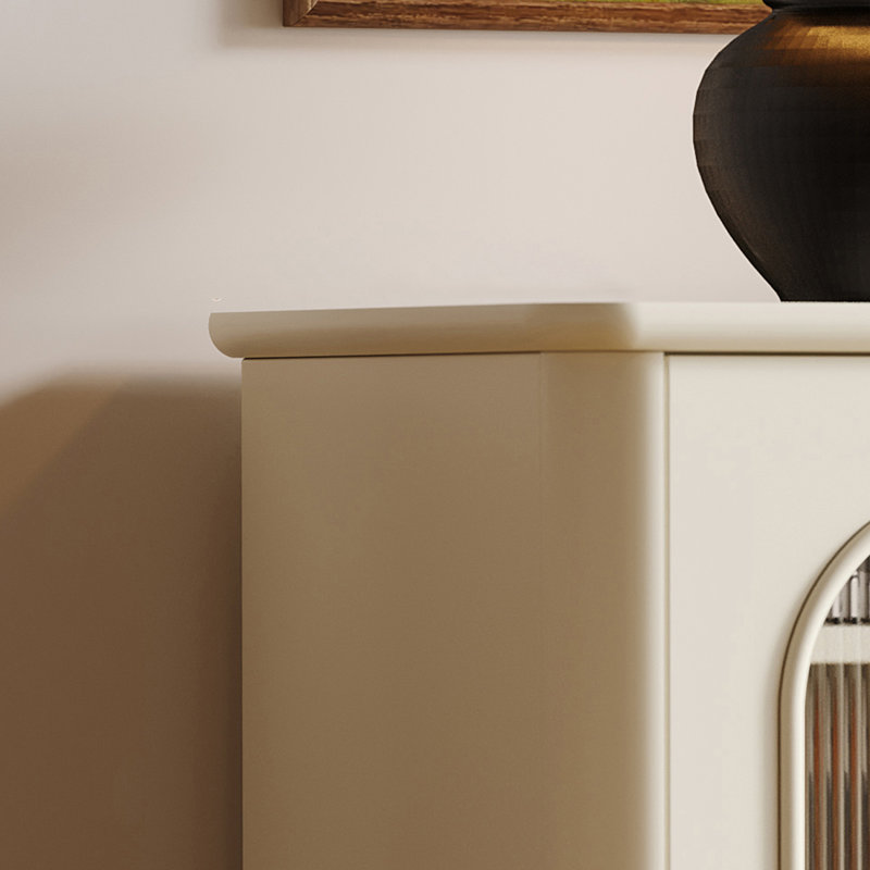 Armoire de rangement simple de grande capacité, Ivoire ivoire, H 47,64 po x l 32,28 po x P 15,75 po