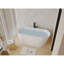 Baignoire autoportante en acrylique de 55 po, baignoire de trempage autonome, acrylique, drain chromé Toe-Tap, certifié Cupc