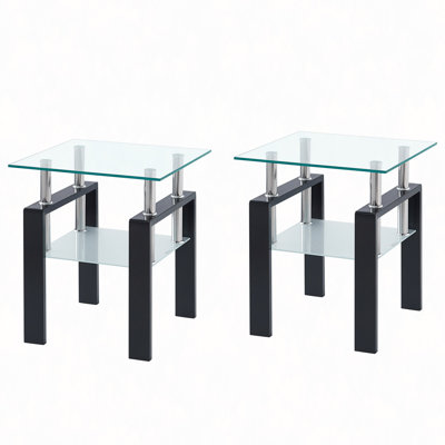 Catasha Glass End Table