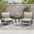 Structure gris foncé / coussin en polyester beige