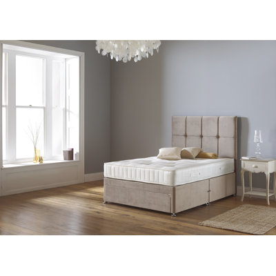Asia Upholstered Divan Bed with Mattress