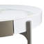 Table basse ronde avec tiroirs et pieds en métal Kux