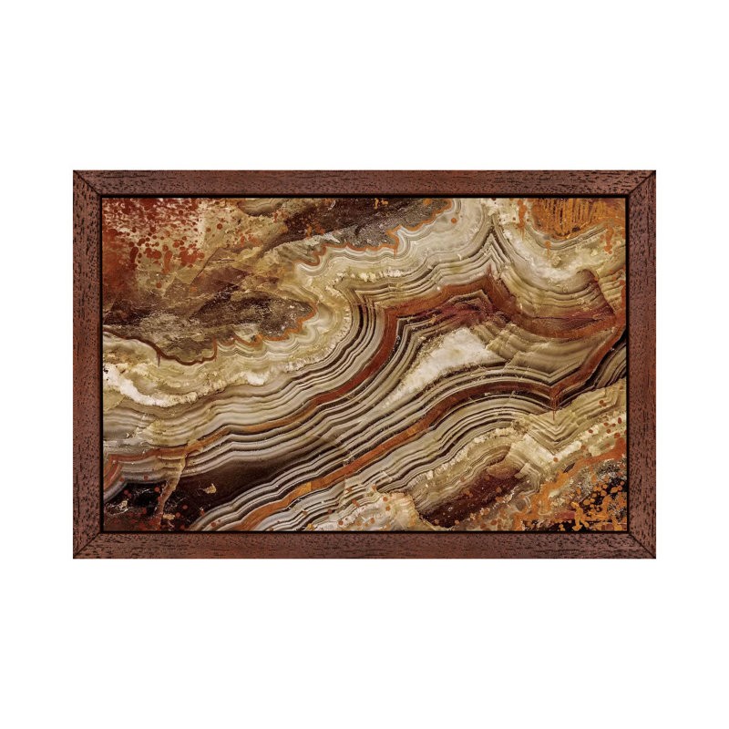 Burnished Canary - Painting on Canvas, 101.6 cm H x 66.04 cm W, Brown Floater Framed