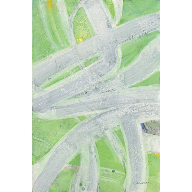 Intersections I by Albena Hristova - Painting Print, 91cm H x 61cm W, Black Floater Framed