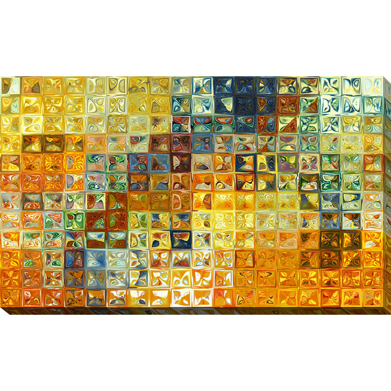 «Tile Art # 6 2012» par Mark Lawrence, reproduction d'art graphique sur toile, H 28 po x l 48 po x P 1,5 po, Toile tendue