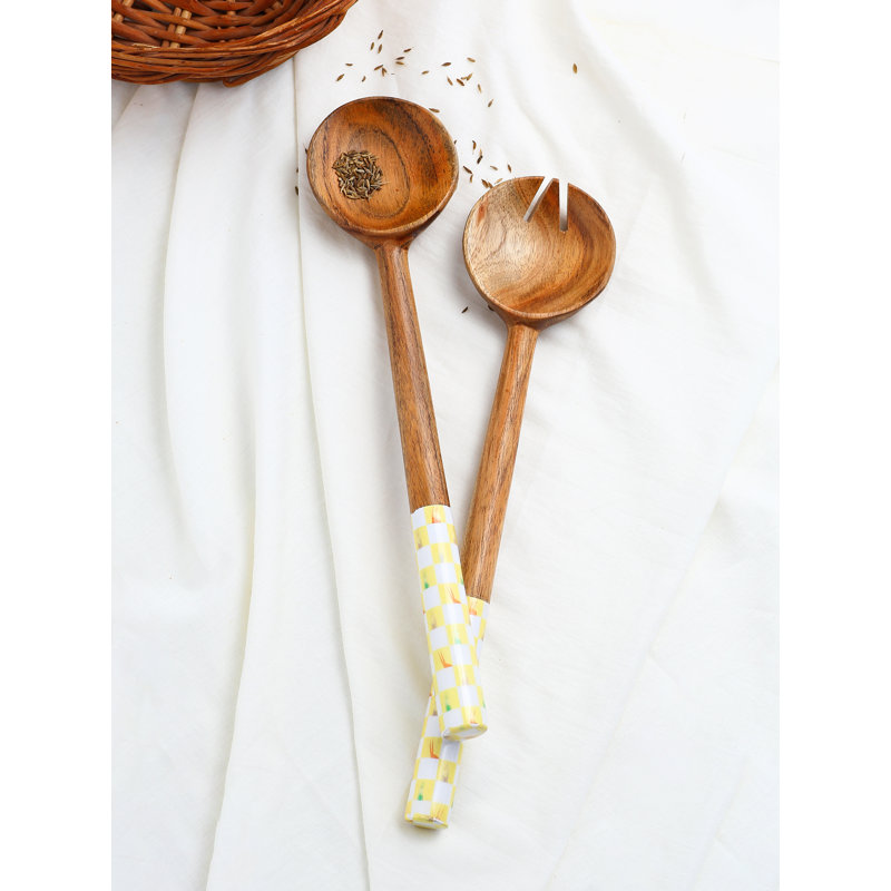 Mahalya Salad Servers, Yellow