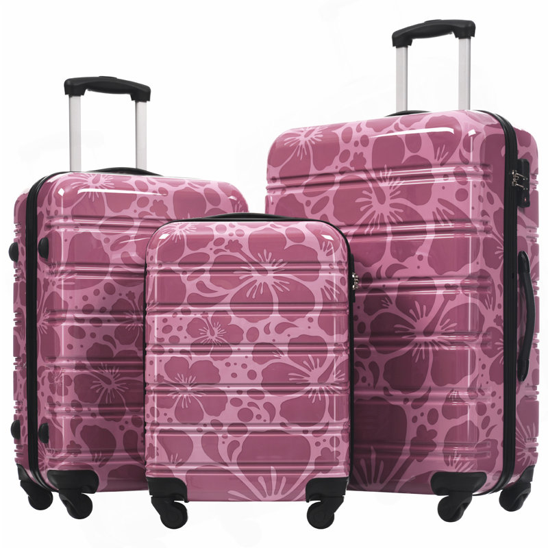Valise à roulettes 3 pièces Hardshell avec valise TSA