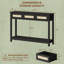 Console en rotin 47,3 po avec 3 tiroirs-727849311