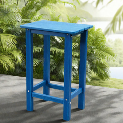 Chaise de salle à manger de patio bleu marine durable, en matériau PEHD, idéale pour une utilisation à l'extérieur