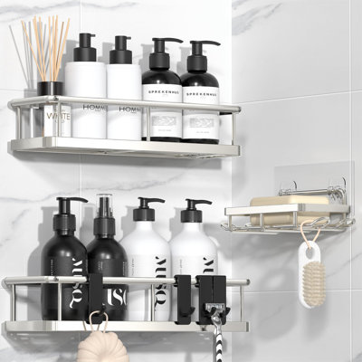 Wall-Mounted Shower Holder, 3 Pack