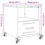 Quinette 36cm W Steel Bedside Table-108085469