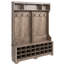 Arbre d'entrée Gracie de 60 po de largeur avec banc et rangement pour chaussures, armoire à chaussures, armoire de rangement avec 24 casiers à chaussures et 6 crochets à manteaux doubles P 15,5 po x l 60 po x H 77 po, gris dérivé-1188509819