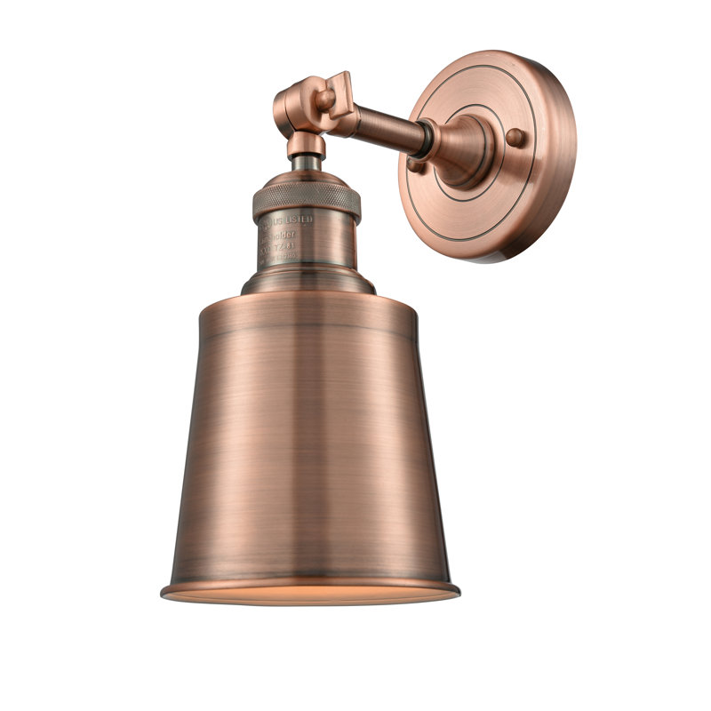 Lavender Hill Dimmable Bath Sconce, Antique Copper, 6 Watt Vinage LED Bulb, Satin Gold