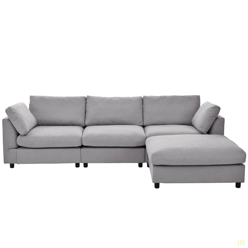 Canapé modulaire convertible Upholstery, canapé en L avec méridienne réversible