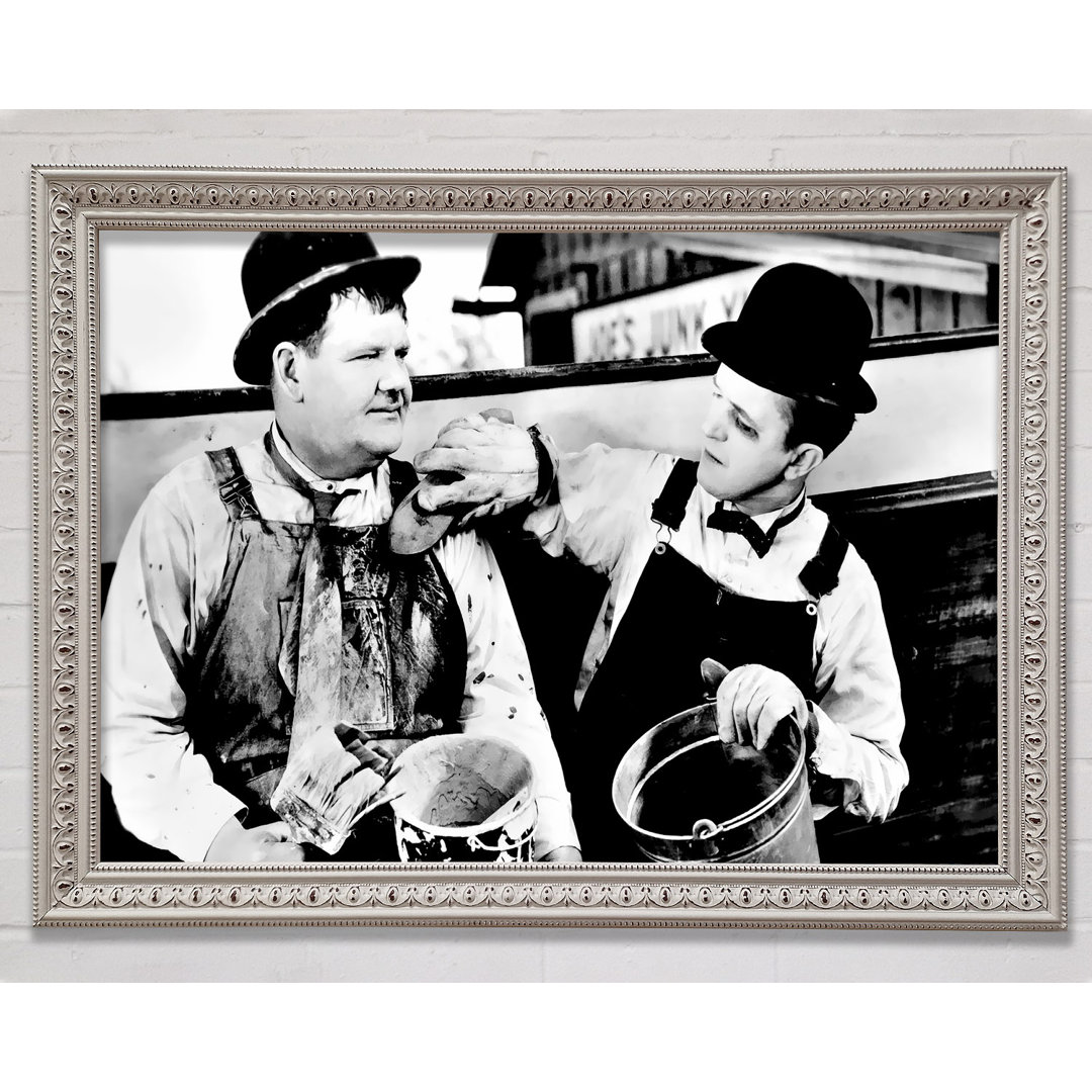 Laurel N Hardy Im Loch abgeschleppt - Druck