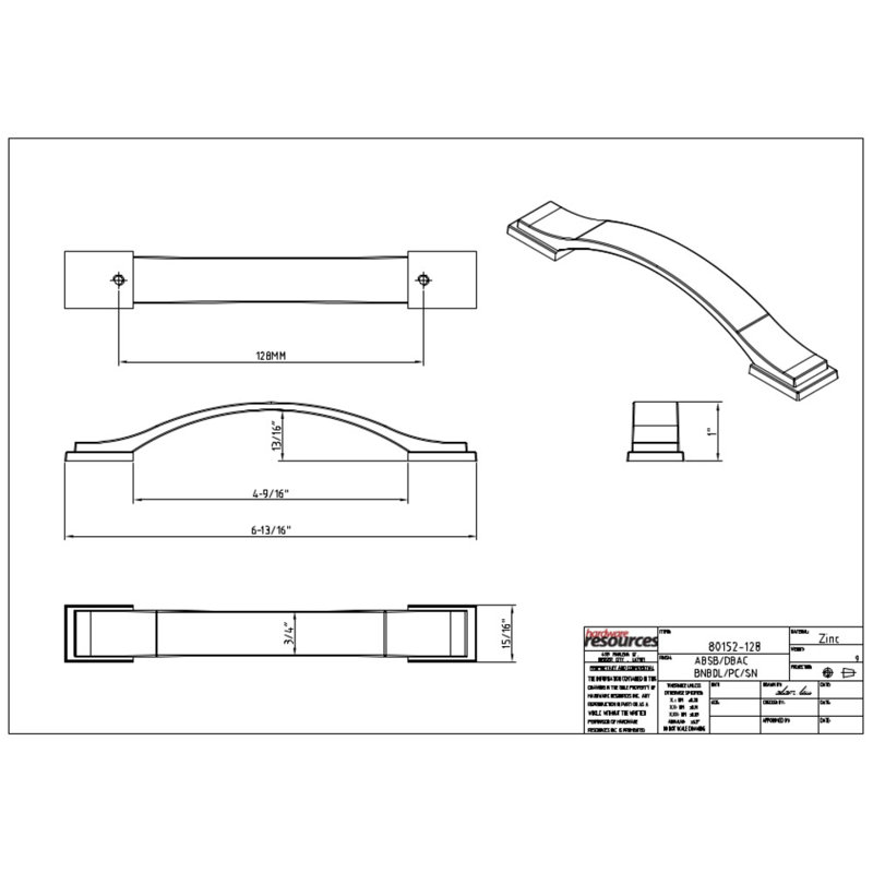 Mirada Bar Pull, Satin Nickel, 3 3/4"
