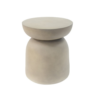 Saish Outdoor Lightweight Concrete Side Table