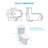 12 - Inch Rough In, One Piece Toilet Of Ceramic, 1.22/1.6 , Dual Flush, Soft Closing Seat, 800G Map, Quiet Operation, Effortless Hygiene, Skirted Design, Quick Release Ceramic For Bathroom Use,