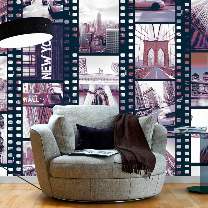 Rouleau de papier peint L 32,8 pi x l 19 po, Mauve