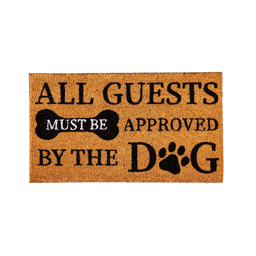 16"x28" Outdoor Entryway Coir Doormat "Approved by Dog" East Urban Home