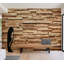 Murale pelez et collez - petites bandes de bois-875929996
