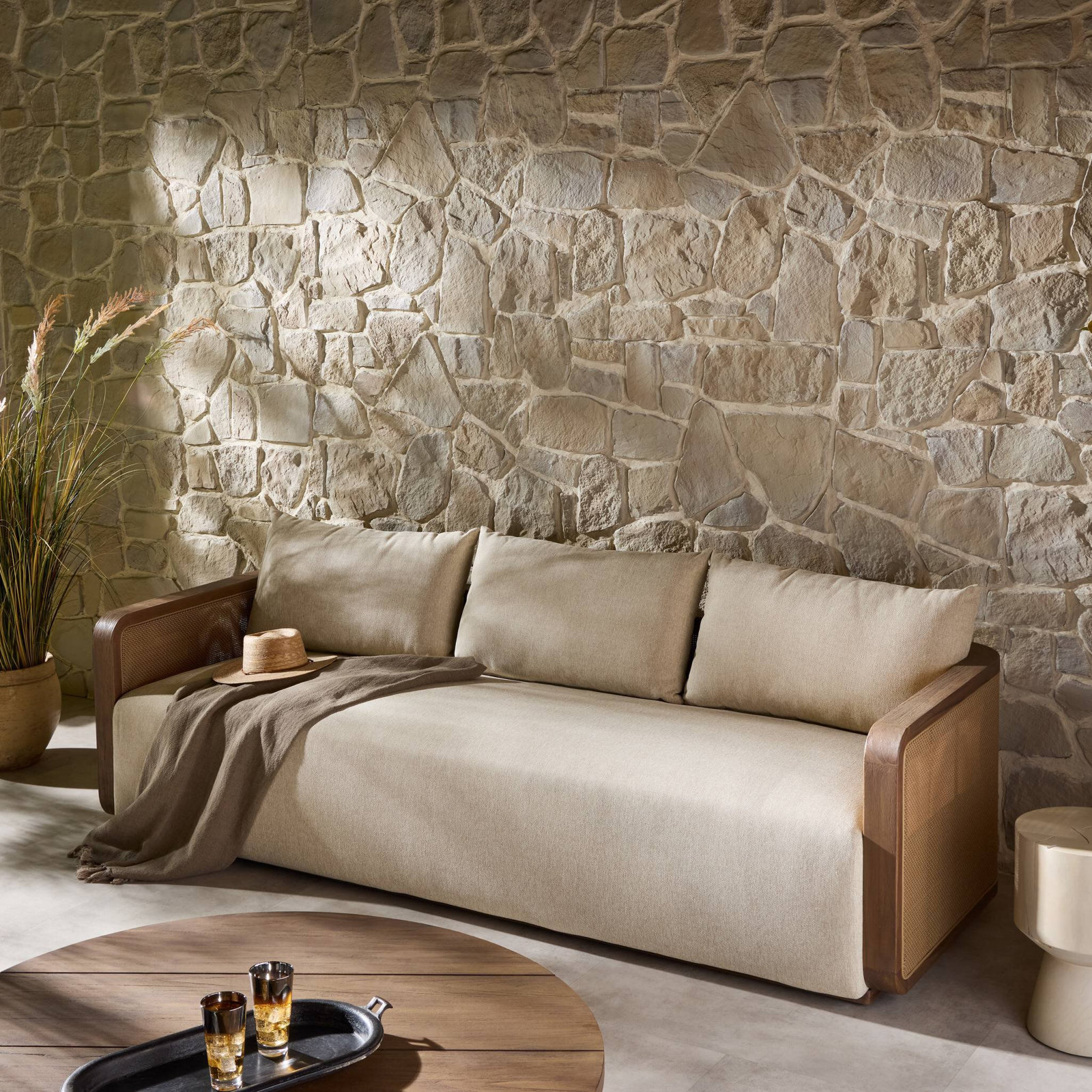 Parsons 96" Teak Patio Sofa